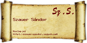 Szauer Sándor névjegykártya